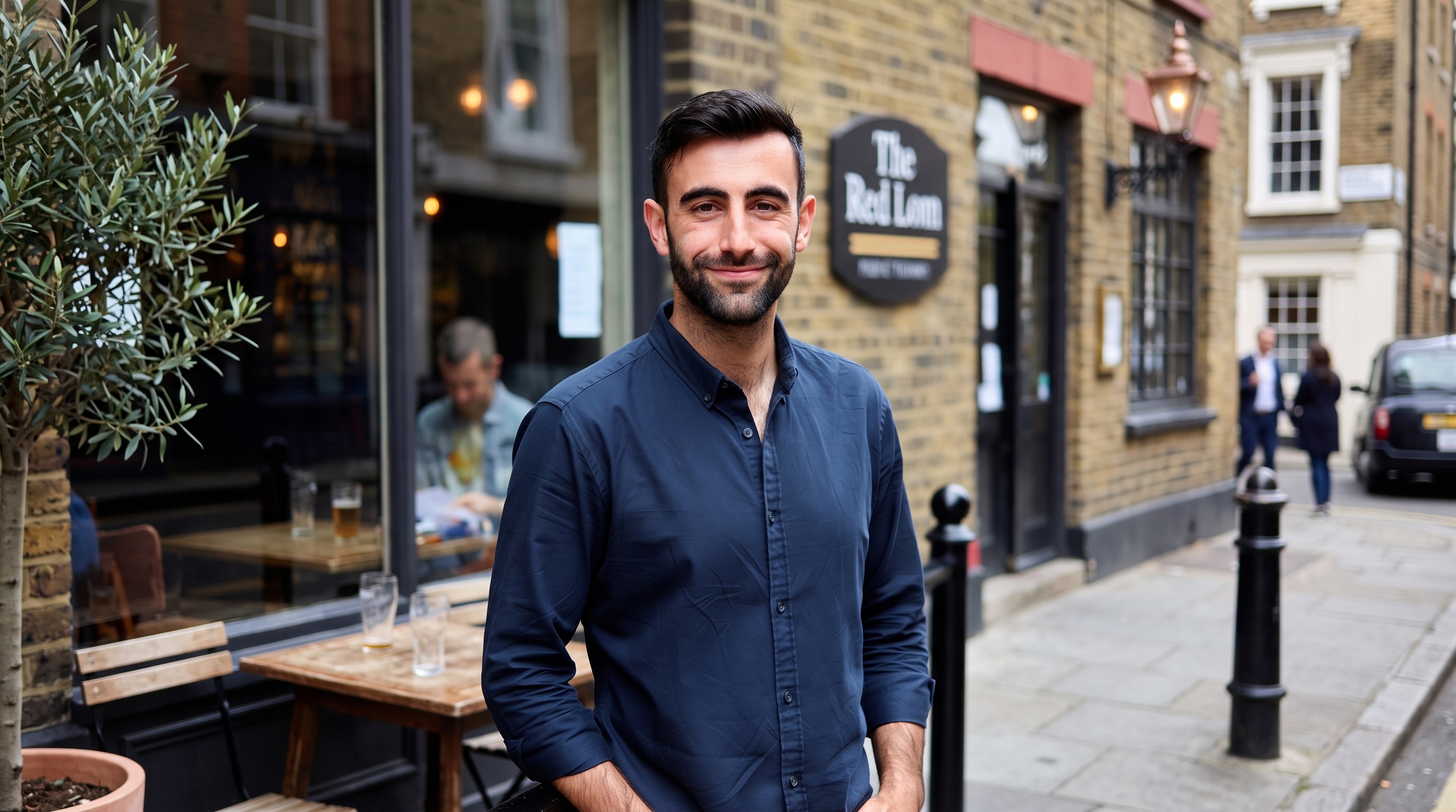 Serious Gourmet founder outside a London restaurant
